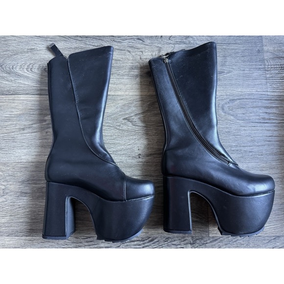 LaModa Women's Knee High Black Platform Boots Size 5 - Picture 2 of 8